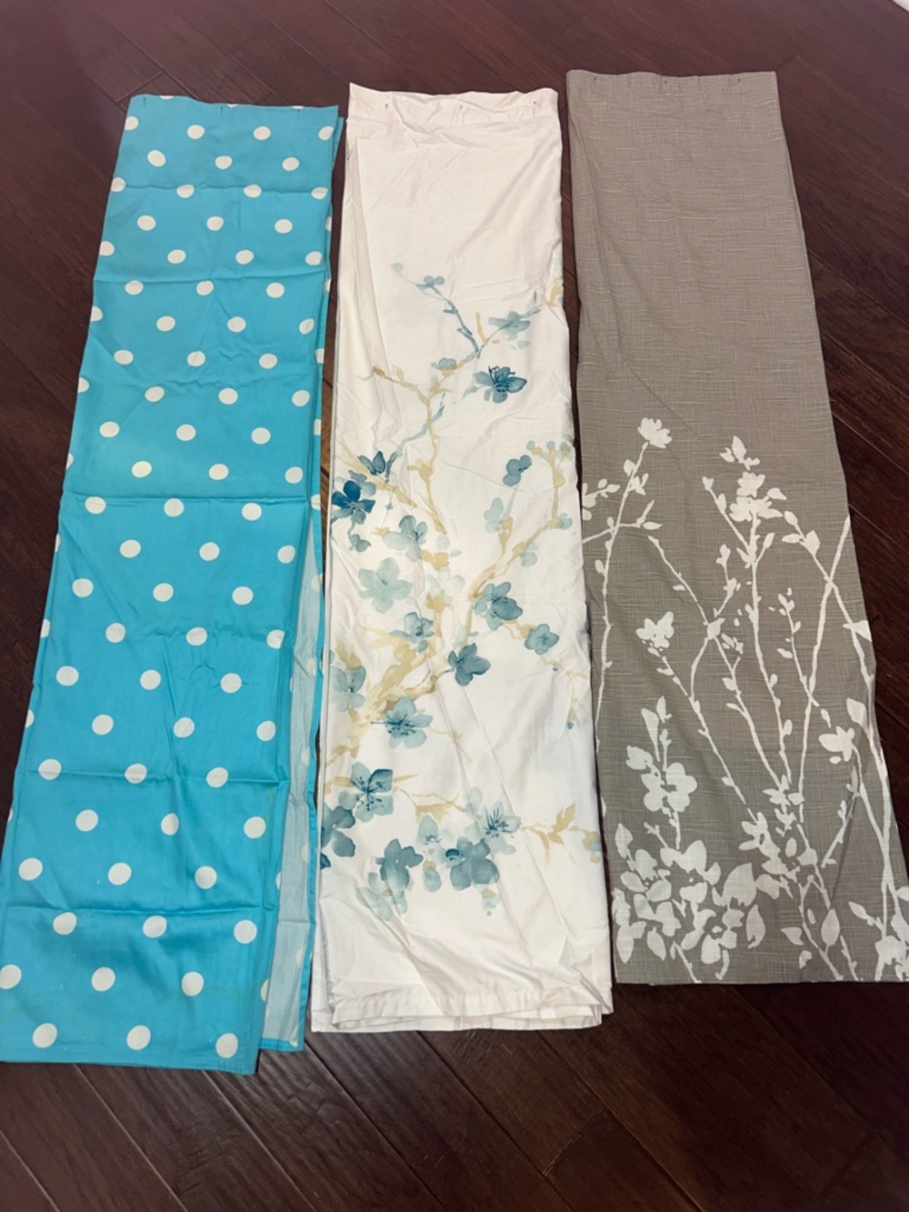 Bundle of three shower curtains